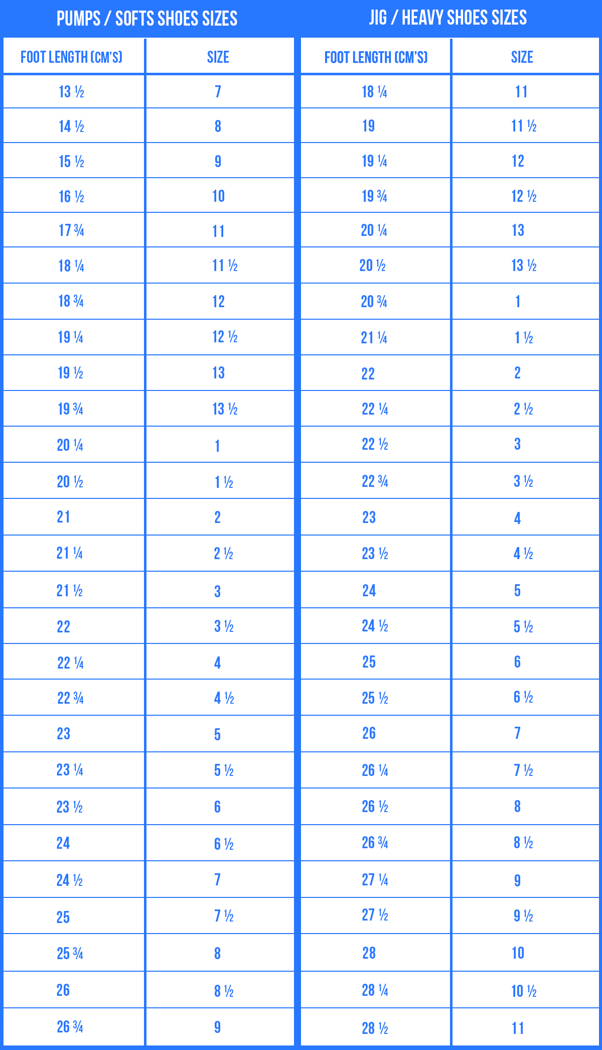 Shoe Sizes Irish Dancing Shoes